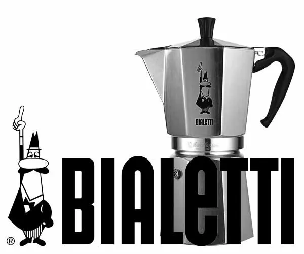 Hướng Dẫn Toàn Diện về Pha Cà Phê Bằng Moka Pot 8 Bialetti Moka Pot with Bialetti logo in the background