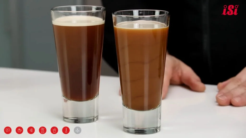 Comparison of two nitro coffee drinks: room temperature vs. ice-chilled