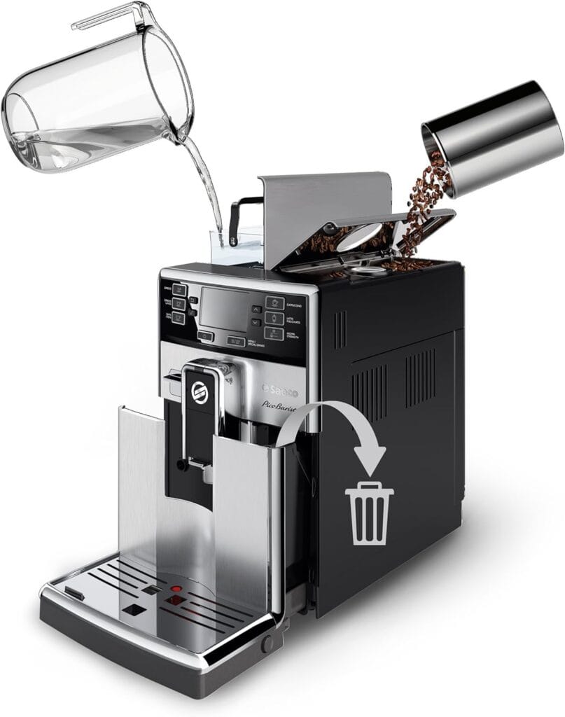 Best Budget Automatic Espresso Makers: Smart Choices for Home Baristas 10 Saeco PicoBaristo HD8927/47 affordable super automatic espresso machine with LCD display, AquaClean system, and 10 beverage options for home brewing