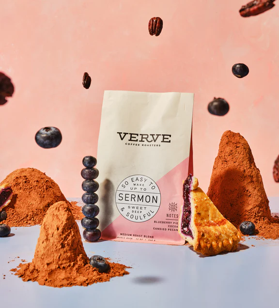 The Ultimate Guide to the Best Coffee Roasters: Expert Reviews & Rankings 16 Verve Coffee Roasters Sermon blend with artistic food styling from best coffee roasters Santa Cruz CA