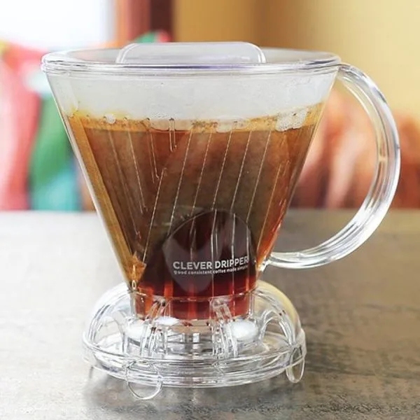 Clever Coffee Dripper hybrid brewer combining immersion steeping and pour-over filtration