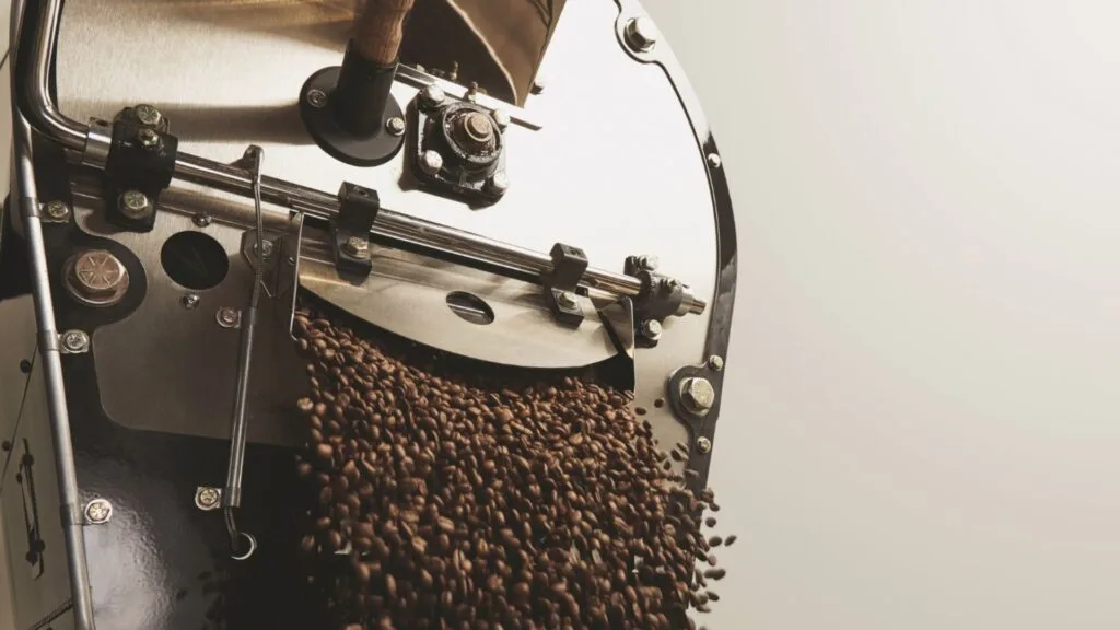 Professional coffee roasting process showing methods and techniques