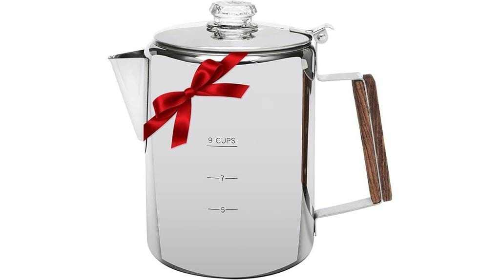 9 cup camping coffee pot