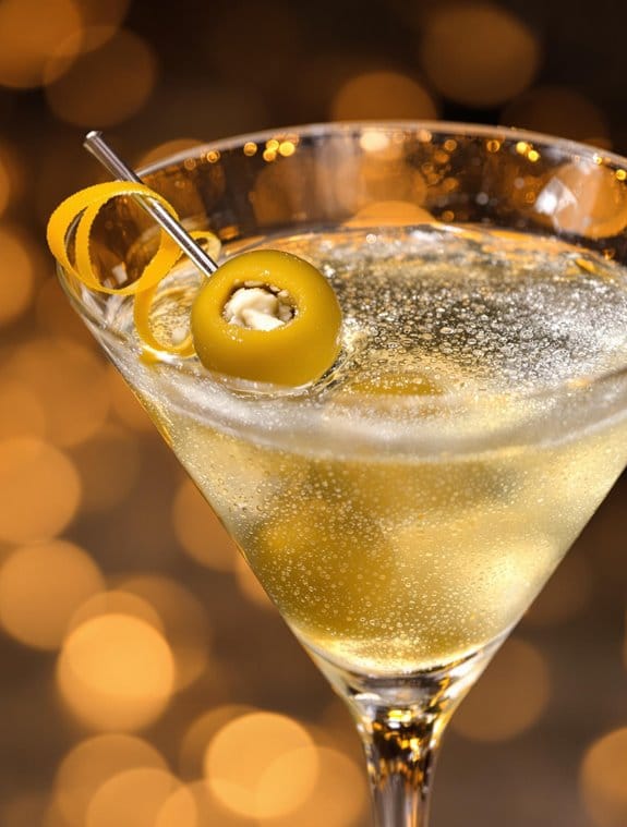 chill glass shake martini