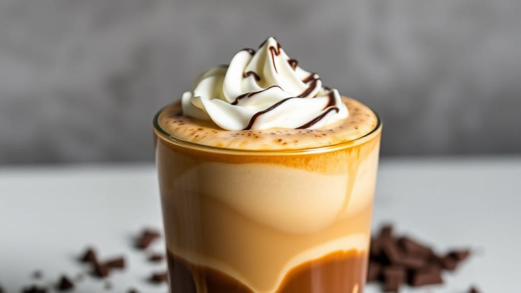 What's in a Starbucks Dark Chocolate Mocha? 6 chocolate coffee creamy blend