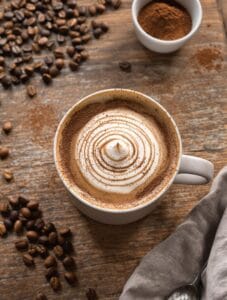 chocolatey foam cappuccino delight