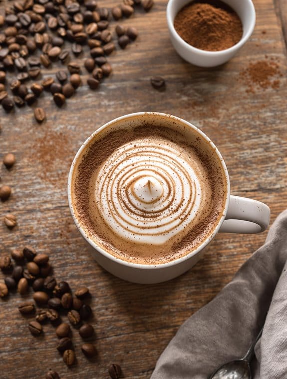 chocolatey foam cappuccino delight