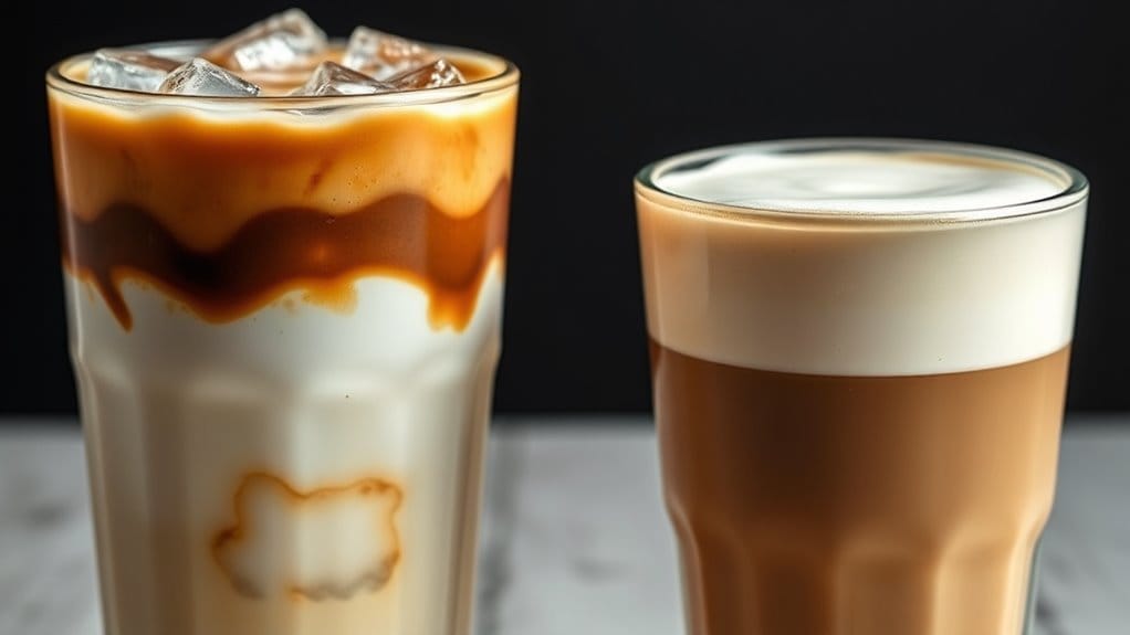 cold frappes versus hot lattes
