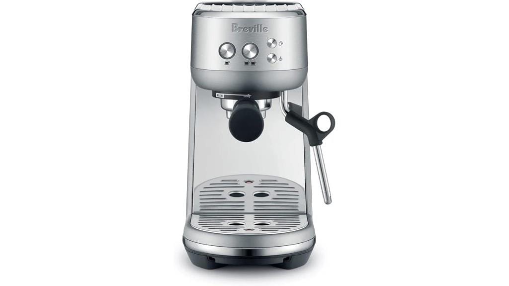 compact brushed stainless espresso