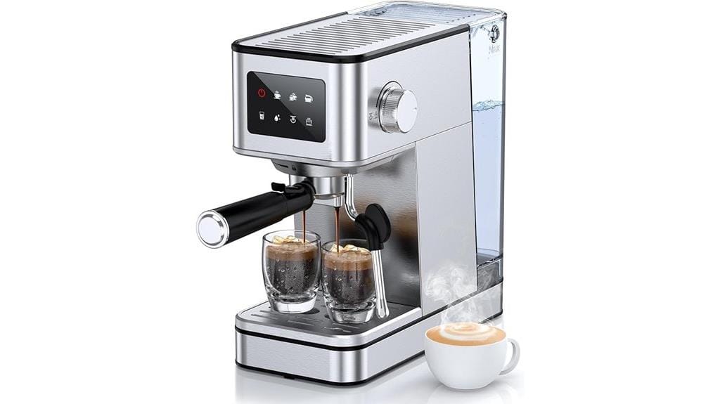 compact stainless steel espresso