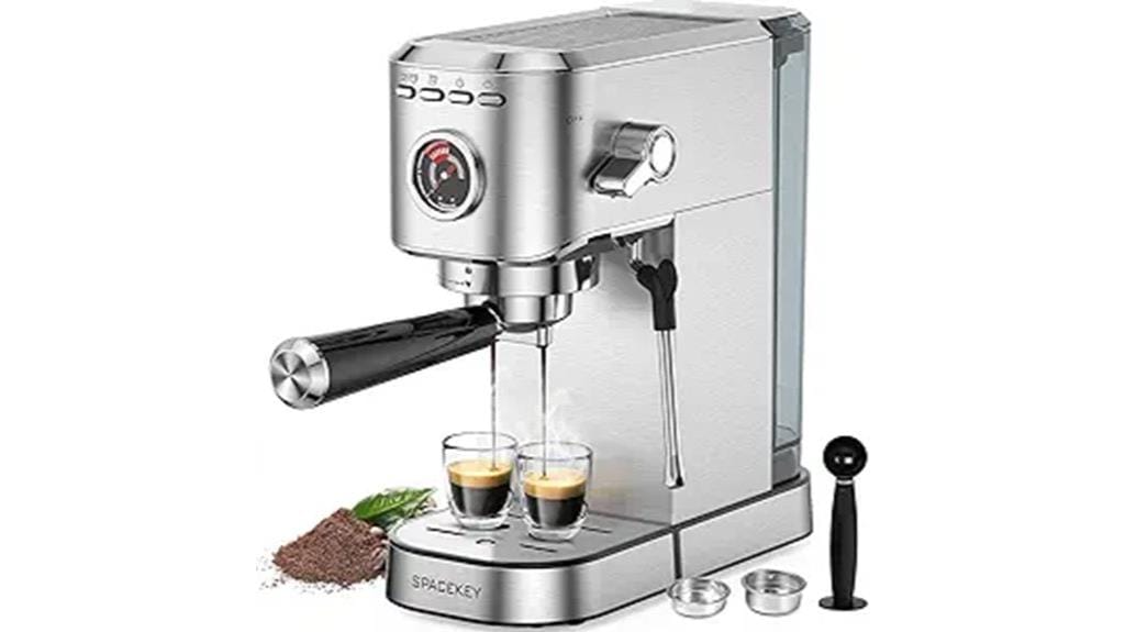 compact stainless steel espresso