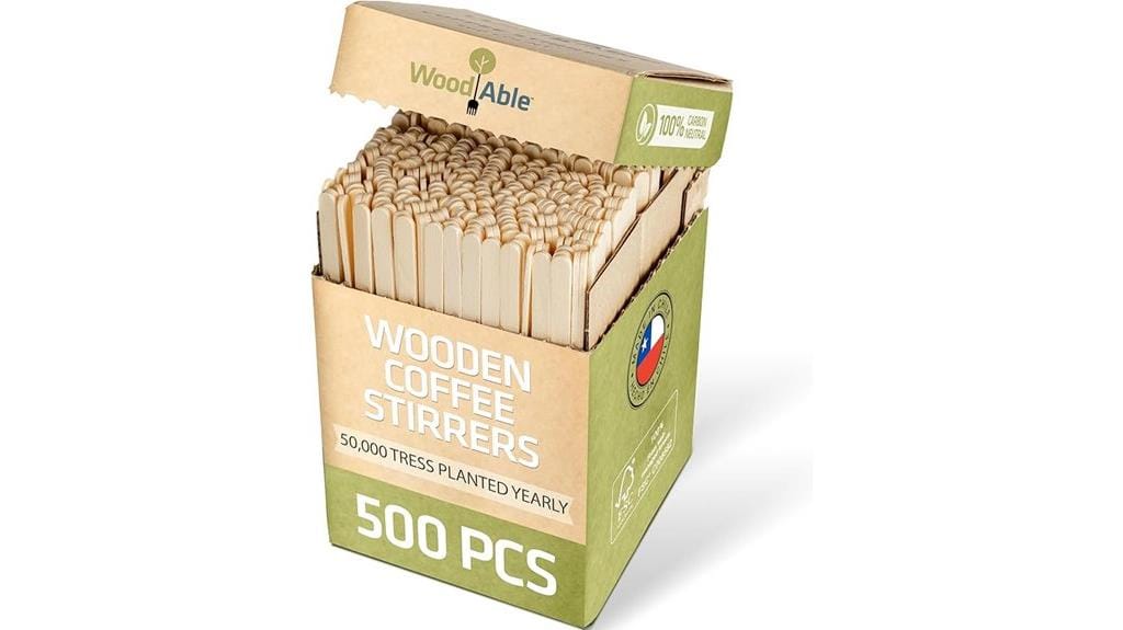 compostable wooden coffee stirrers