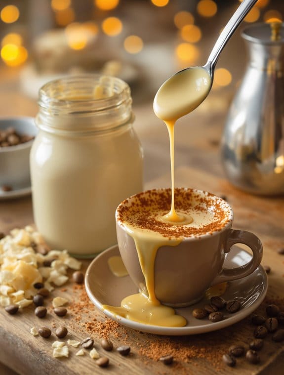 creamy white chocolate syrup