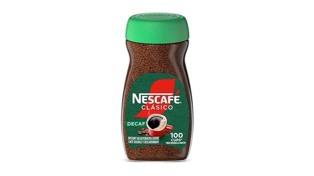 decaffeinated coffee in jar