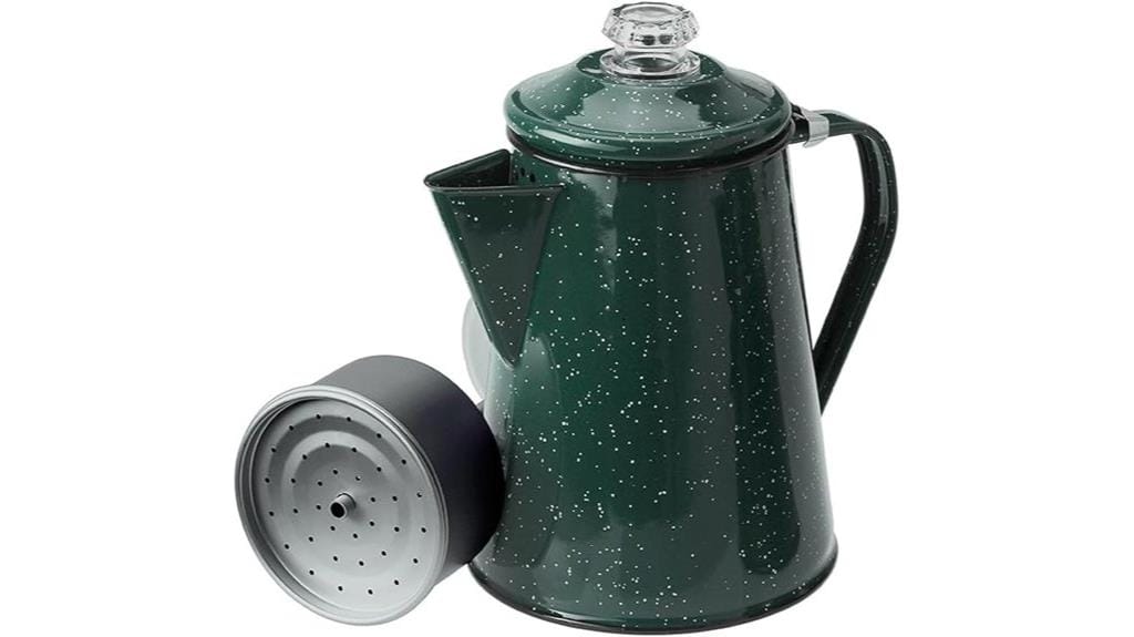 enamelware camping coffee percolator