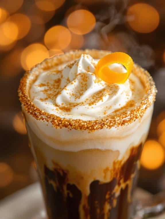 fiery flavored decorated coffee