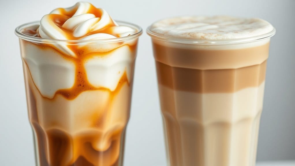 frappe and latte comparison