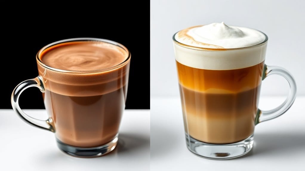 mocha latte versus cappuccino differences