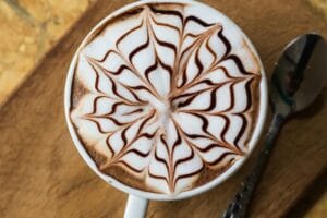 ordering salted caramel mocha