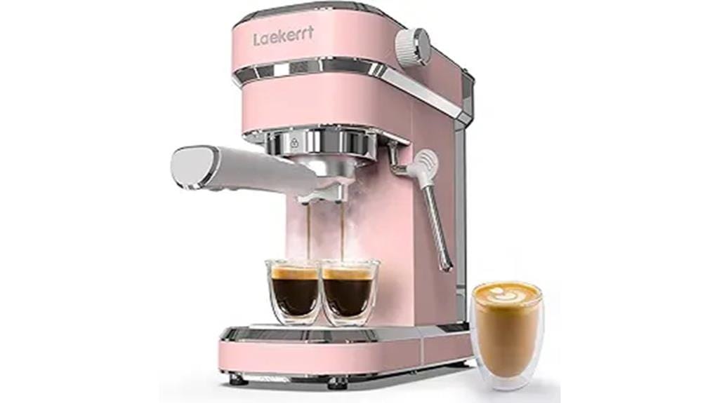 pink espresso machine set