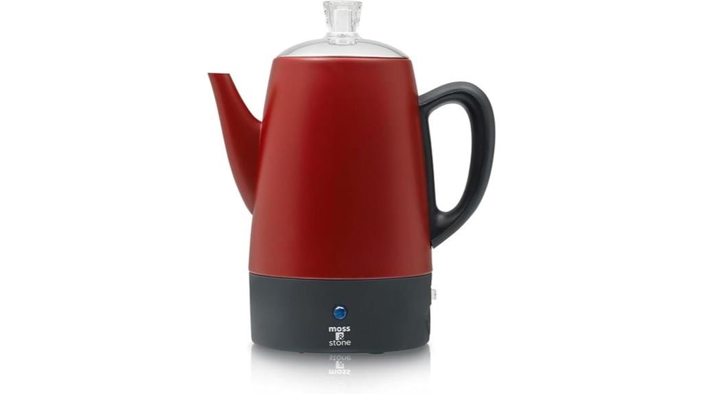 red camping coffee percolator