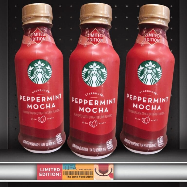 Three bottles of Starbucks Peppermint Mocha limited edition espresso beverage 14 fl oz