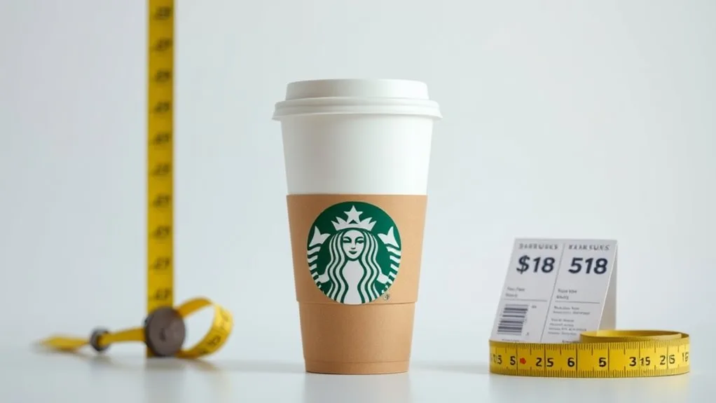 starbucks size and pricing