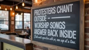 worship over protest dialogue