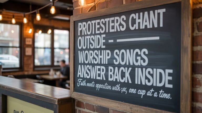 worship over protest dialogue