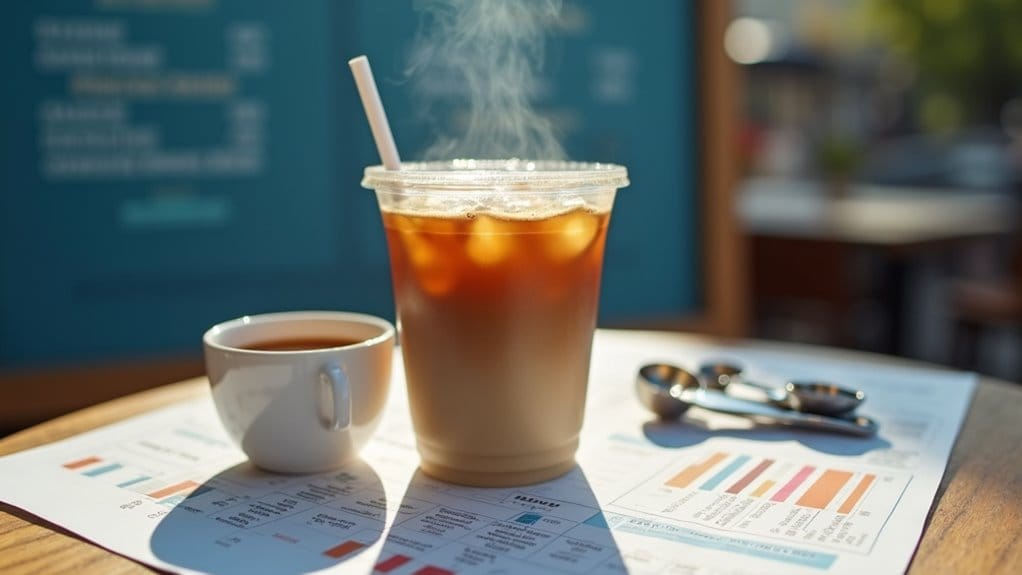 dunkin caffeine reference chart