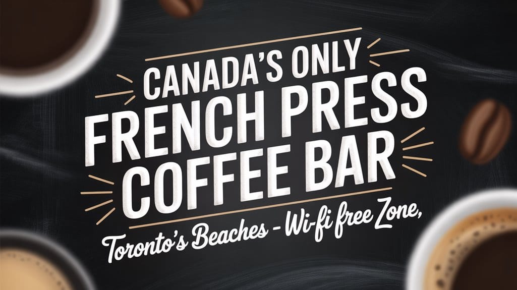 french press coffee bar