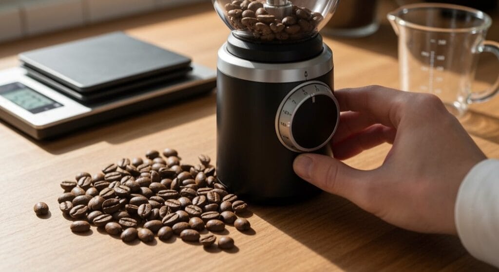 grinding coffee beans easily