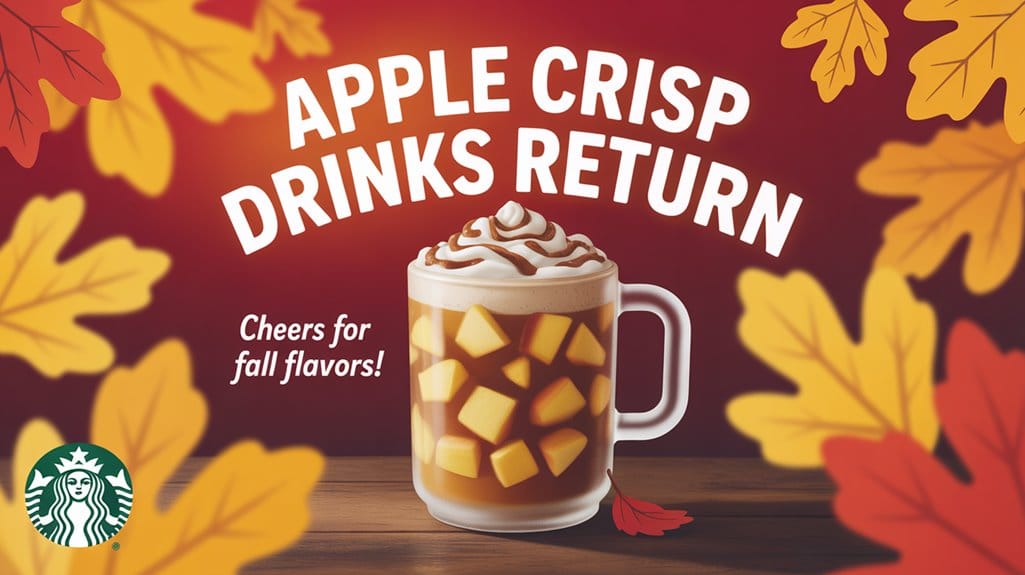 apple crisp returns to starbucks