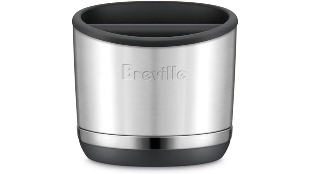 brushed stainless steel knock box