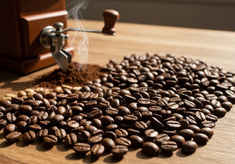 caffeine content in roasts