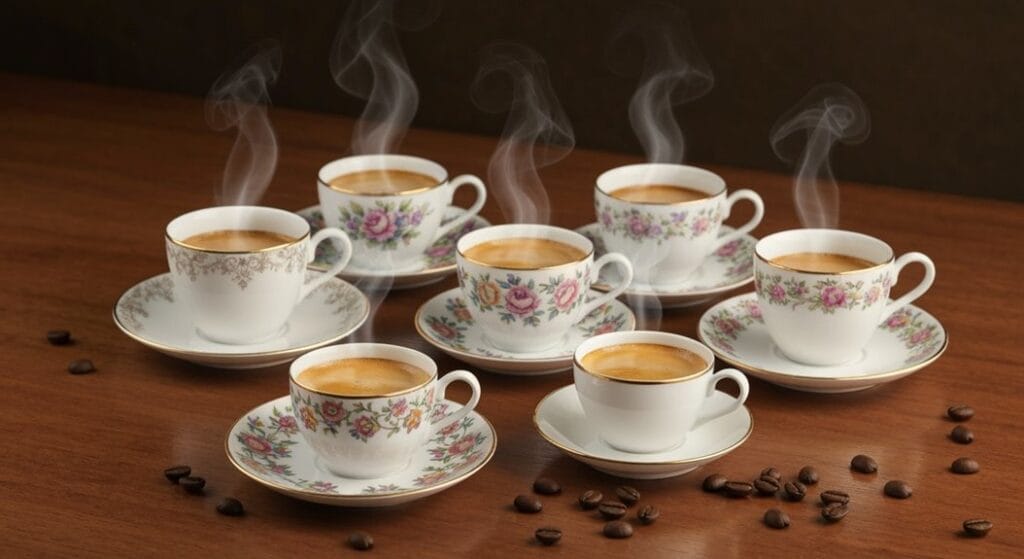 elegant bone china espresso cups
