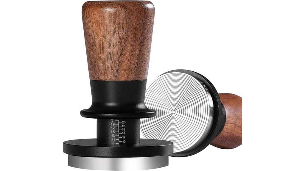 elegant wooden espresso tamper
