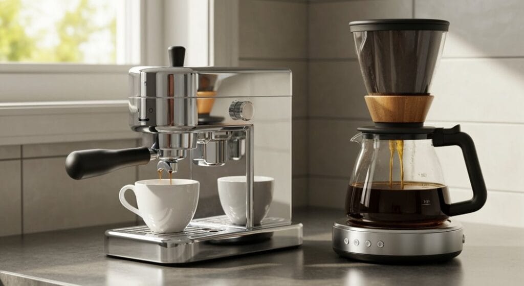 espresso and coffee comparison