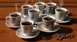 arabic coffee cup selection