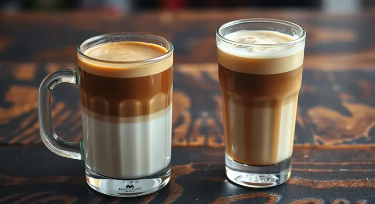 A latte with a question mark, representing the debate about whether lattes are hot or cold.