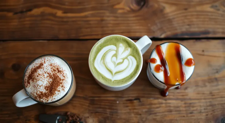 A variety of latte flavors, including unique and hidden options