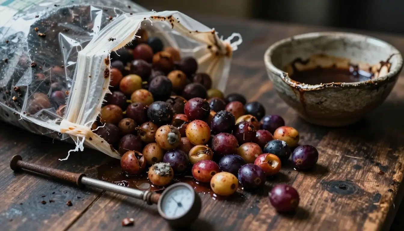 coffee cherries harvest volatility pH risk