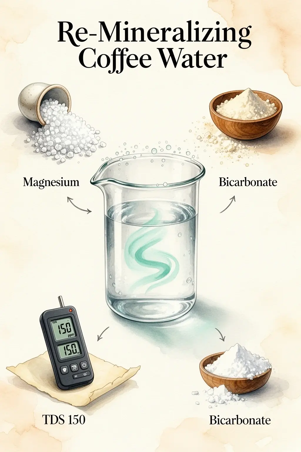 re-mineralizing coffee water infographic