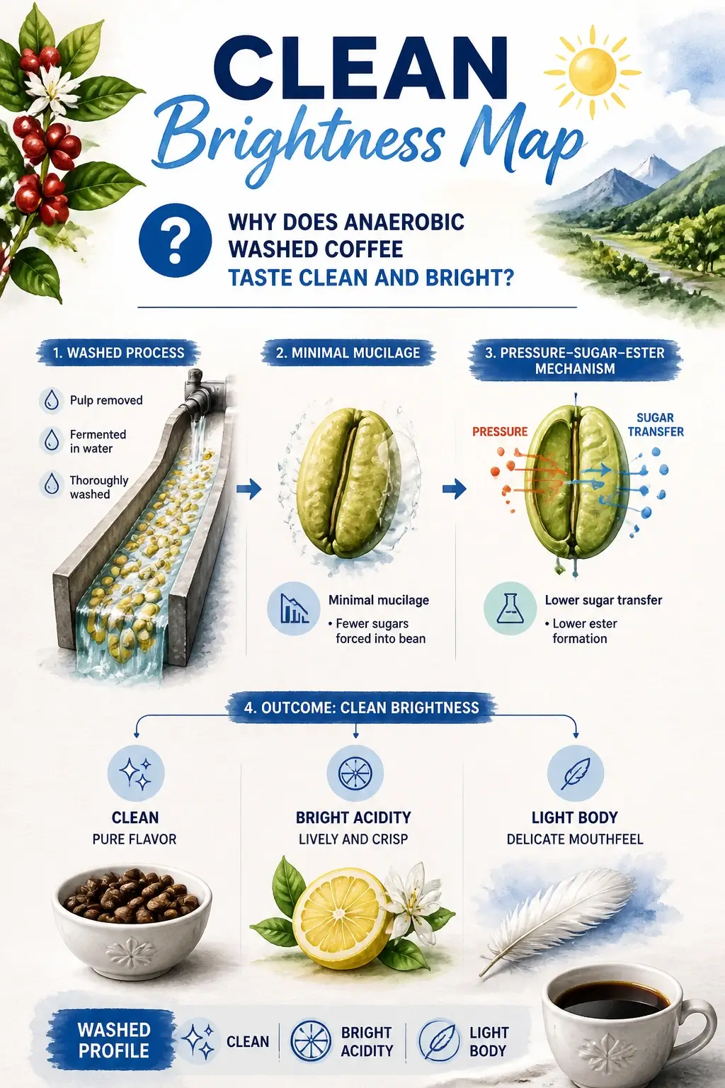 anaerobic washed coffee sensory map