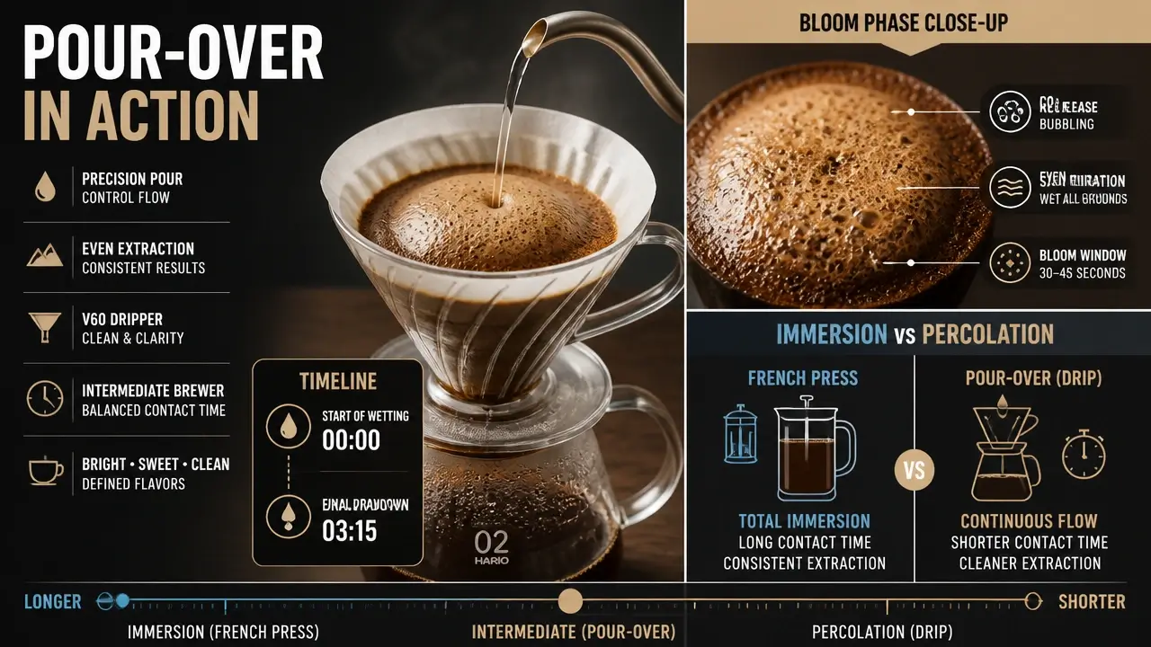 Coffee Contact Time Explained: How Water Duration Shapes Every Flavor in the Cup 5 Coffee contact time immersion vs percolation