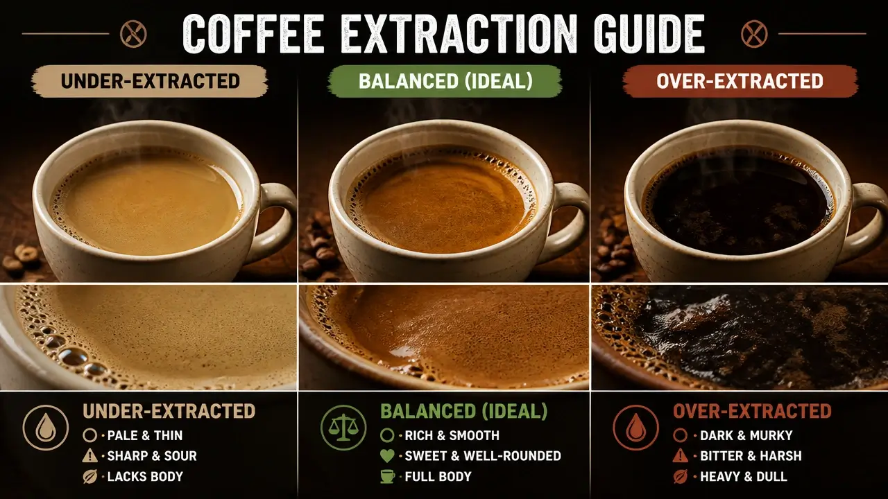 Coffee Extraction Explained: How to Read, Measure, and Control Every Variable in Your Cup 6 coffee extraction guide visual