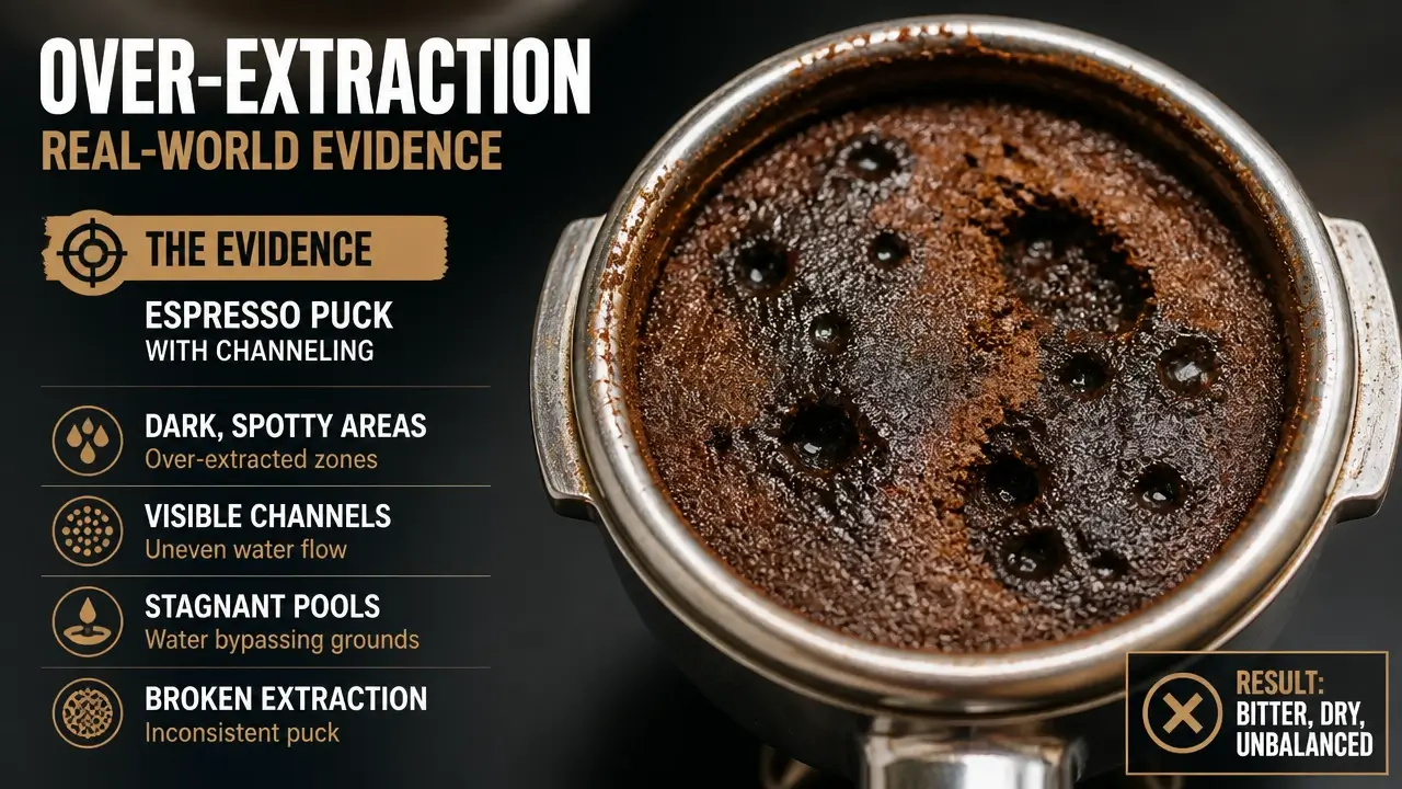 espresso puck channeling