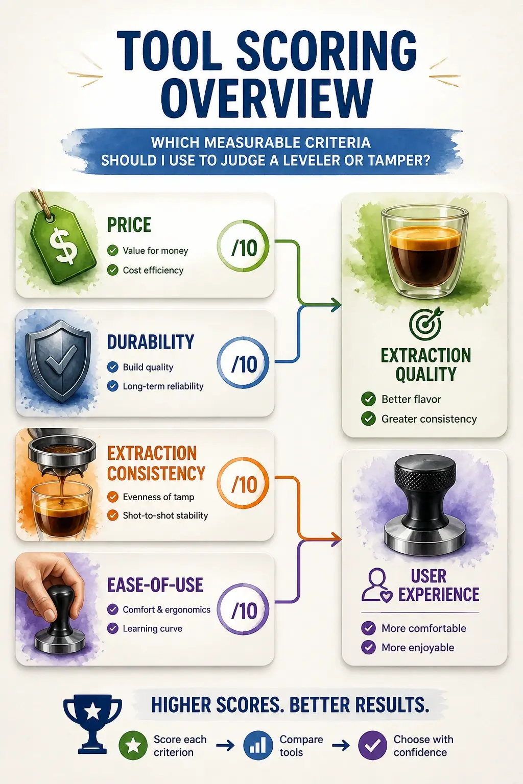 espresso tool scoring criteria infographic