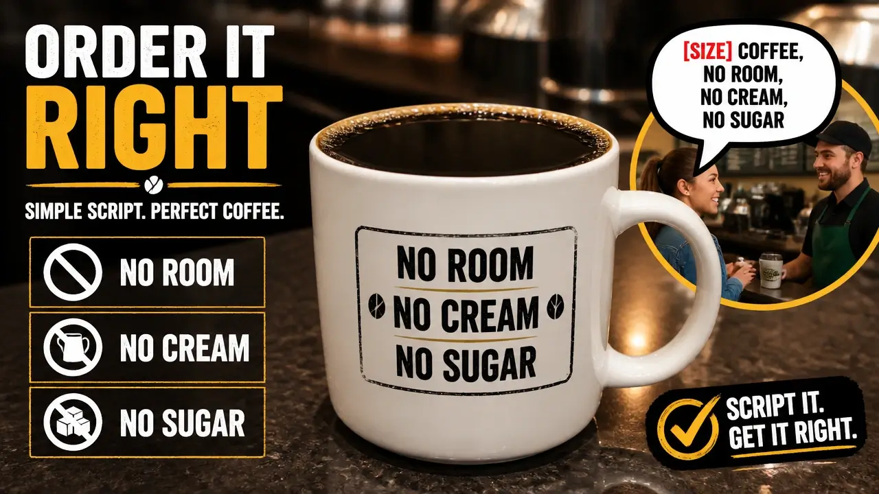 how to order black coffee no room