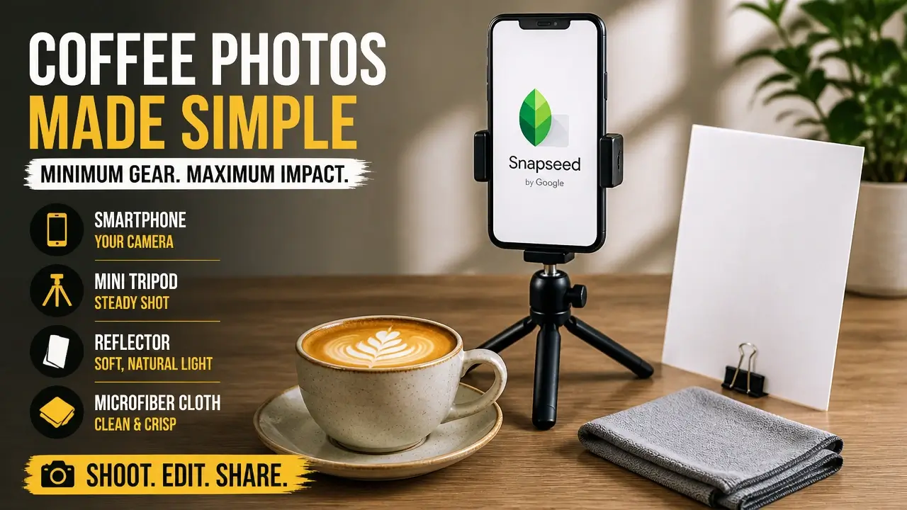 minimalist smartphone photography setup